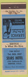 Matchbook Cover - Sears Hotel Denver Colorado