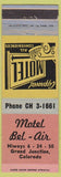Matchbook Cover - Motel Bel Air Grand Junction Colorado