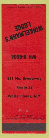 Matchbook Cover - Winkelmann's Lodge White Plains NY