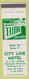 Matchbook Cover - City Line Motel Watertown NY