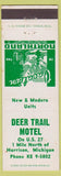 Matchbook Cover - Deer Trail Motel Harrison MI WEAR