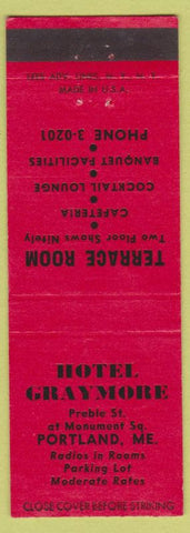 Matchbook Cover - Hotel Graymore Portland ME