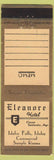Matchbook Cover - Eleanor Hotel Idaho Falls ID