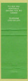 Matchbook Cover - Limber Lost Lodge Huntsville ON owl