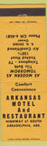 Matchbook Cover - Arkansas Motel Restaurant Arkadelphia AR yellow