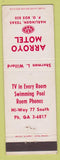 Matchbook Cover - Arroyo Motel Harlingen TX
