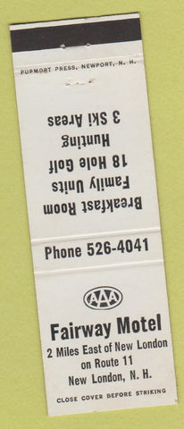 Matchbook Cover - Fairway Motel New London NH