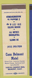 Matchbook Cover - Casa Belmont Motel Belmont CA