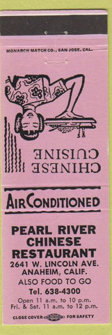 Matchbook Cover - Pearl River Chinese Restaurant Anaheim CA