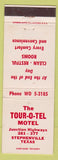 Matchbook Cover - Tour O Tel Motel Stephenville TX WEAR