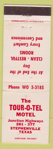 Matchbook Cover - Tour O Tel Motel Stephenville TX WEAR