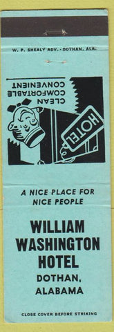 Matchbook Cover - William Washington Hotel Dothan AL
