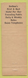 Matchbook Cover - William Washington Hotel Dothan AL