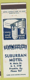 Matchbook Cover - Suburban Motel Franklin KY low phone #