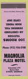 Matchbook Cover - Magnolia Plaza Motel Byron GA lavender