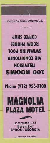 Matchbook Cover - Magnolia Plaza Motel Byron GA lavender