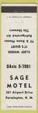 Matchbook Cover - Sage Motel Farmington NM