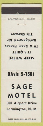 Matchbook Cover - Sage Motel Farmington NM