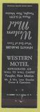 Matchbook Cover - Western Motel Vaughn NM