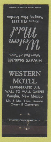 Matchbook Cover - Western Motel Vaughn NM