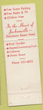 Matchbook Cover - Hotel Roosevelt Jacksonville FL