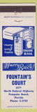 Matchbook Cover - Fountain's Court Pompano Beach FL