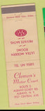 Matchbook Cover - Clemen's Motor Court Albany NY