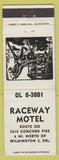 Matchbook Cover - Raceway Motel Wilmington DE harness racing scene WEAR