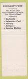 Matchbook Cover - Homestead Inn Milan OH WORN