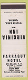 Matchbook Cover - Farragut Hotel Rye Beach NH Virginia Inn Winter Park FL