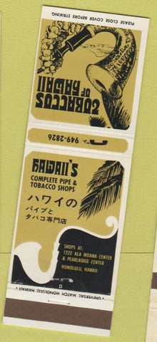 Matchbook Cover - Tobaccos of Hawaii Honolulu WEAR