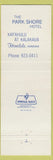 Matchbook Cover - Shores Restaurant Park Shore Hotel Honolulu Hawaii WEAR