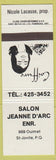 Matchbook Cover - Salon Jeanne D'Arc Enr ST Joviet QC girlie