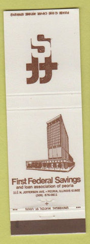 Matchbook Cover - First Federal Savings Loan Peoria IL