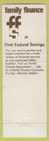 Matchbook Cover - First Federal Savings Loan Peoria IL