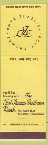 Matchbook Cover - Fort Thomas Bellevue Bank KY