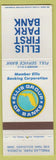 Matchbook Cover - Ellis First Park Bank Pinellas Park FL