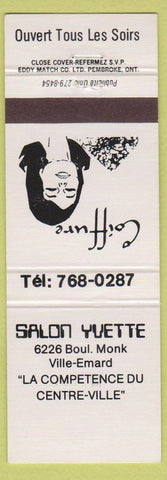 Matchbook Cover - Salon Yvette Ville Emard Montreal QC girlie