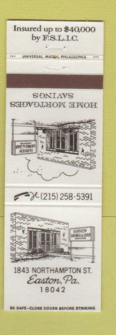 Matchbook Cover - Fairview Savings Loan Easton PA