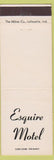 Matchbook Cover - Esquire Motel  West Lafayette IN