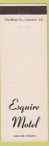Matchbook Cover - Esquire Motel  West Lafayette IN