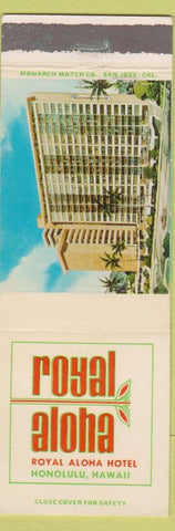 Matchbook Cover - Royal Aloha Hotel Honolulu Hawaii
