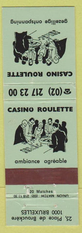 Matchbook Cover - Casino Roulette Brussels Belgium