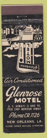 Matchbook Cover - Glenrose Motel New Orleans LA