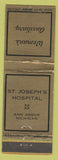 Matchbook Cover - St Joseph's Hospital Women's Auxiliary Ann Arbor MI