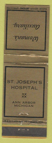 Matchbook Cover - St Joseph's Hospital Women's Auxiliary Ann Arbor MI
