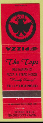 Matchbook Cover - Tops Pizza Calgary AB