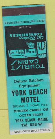 Matchbook Cover - York Beach Motel ME