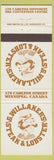 Matchbook Cover - G. Willaker's Steak Lobster Winnipeg MB