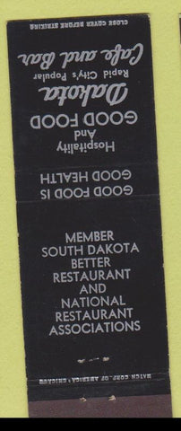Matchbook Cover - Dakota Cafe Bar Rapid City SD